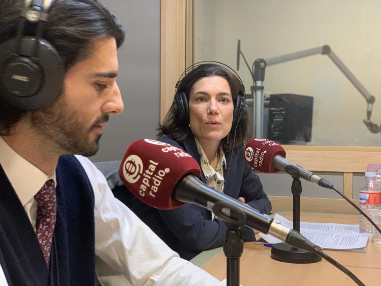 De izquierda a derecha Juan Fernández Mellado (EY), Marjorie Nétange (Escuela Superior de Música Reina Sofía) De izquierda a derecha Juan Fernández Mellado (EY), Marjorie Nétange (Escuela Superior de Música Reina Sofía)