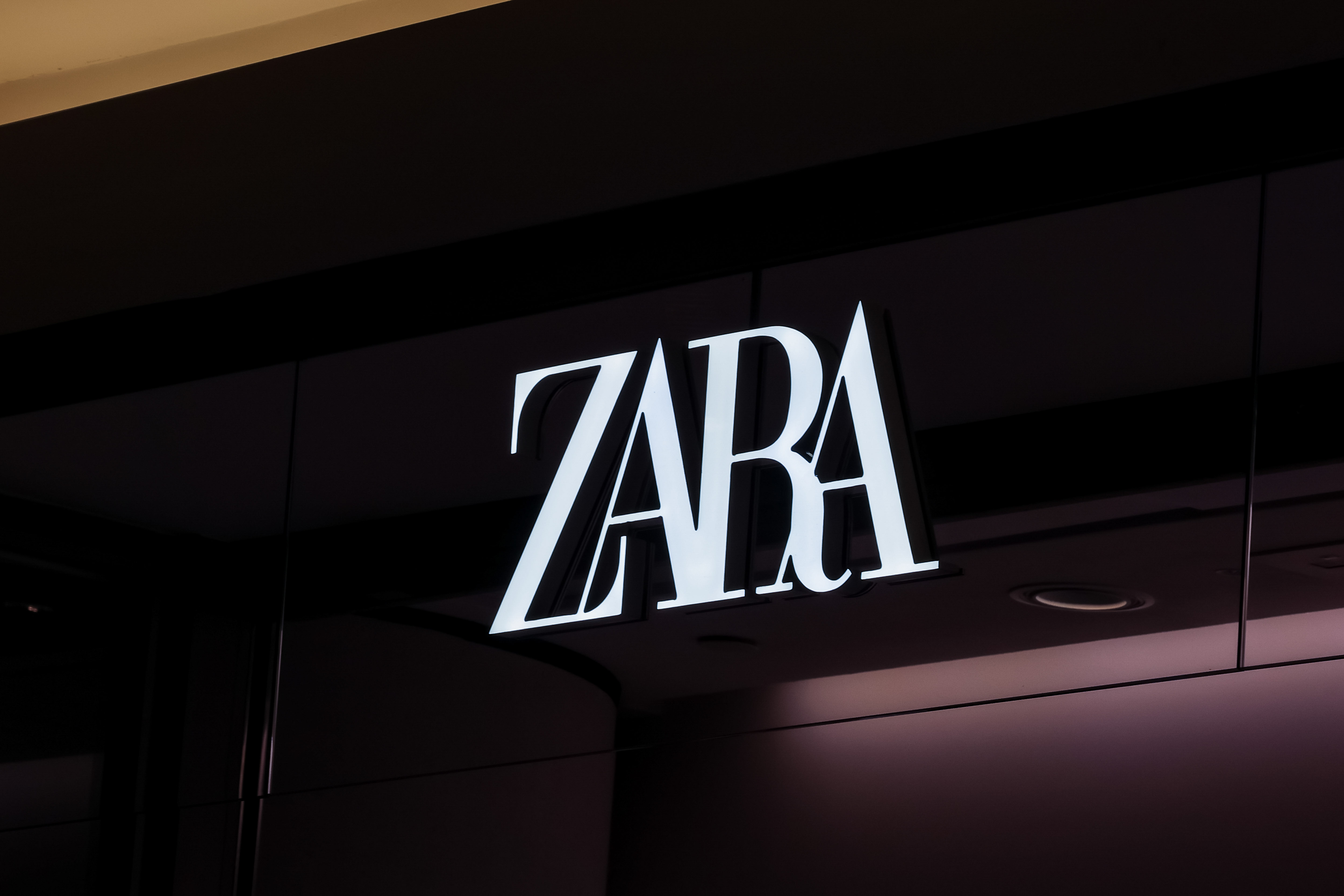 Logo de una tienda Zara del grupo Inditex