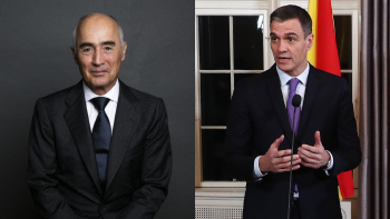 Rafael del Pino (Ferrovial) y Pedro Sánchez (presidente del Gobierno)