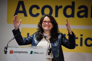 Mónica Oltra durante un acto político.