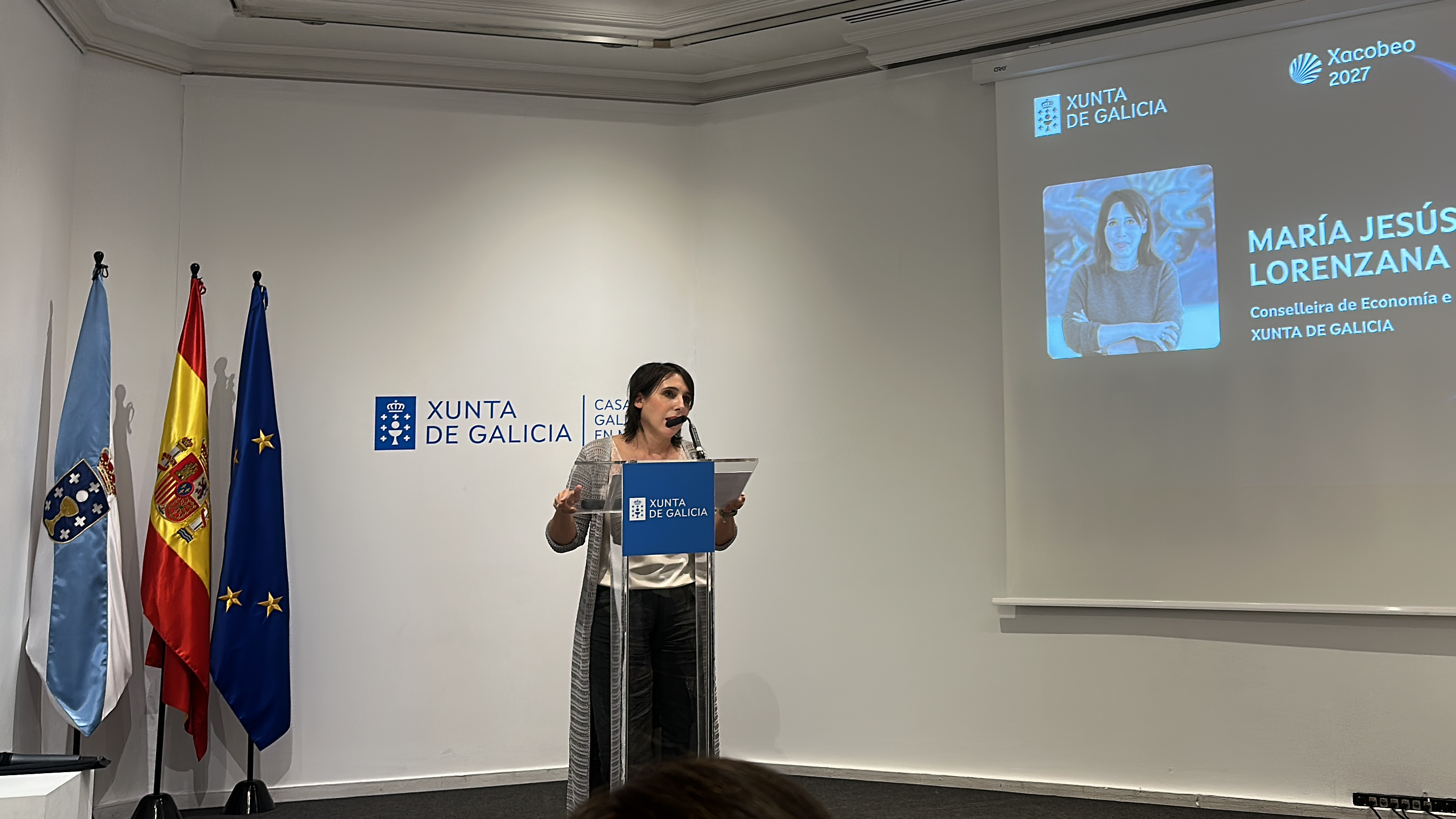Mar&iacute;a Jes&uacute;s Lorenzana, conselleira de Econom&iacute;a e Industria de la Xunta en el Investor Day en Madrid