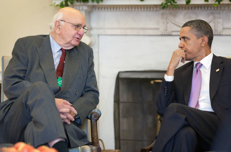 Volcker con Obama Volcker con Obama