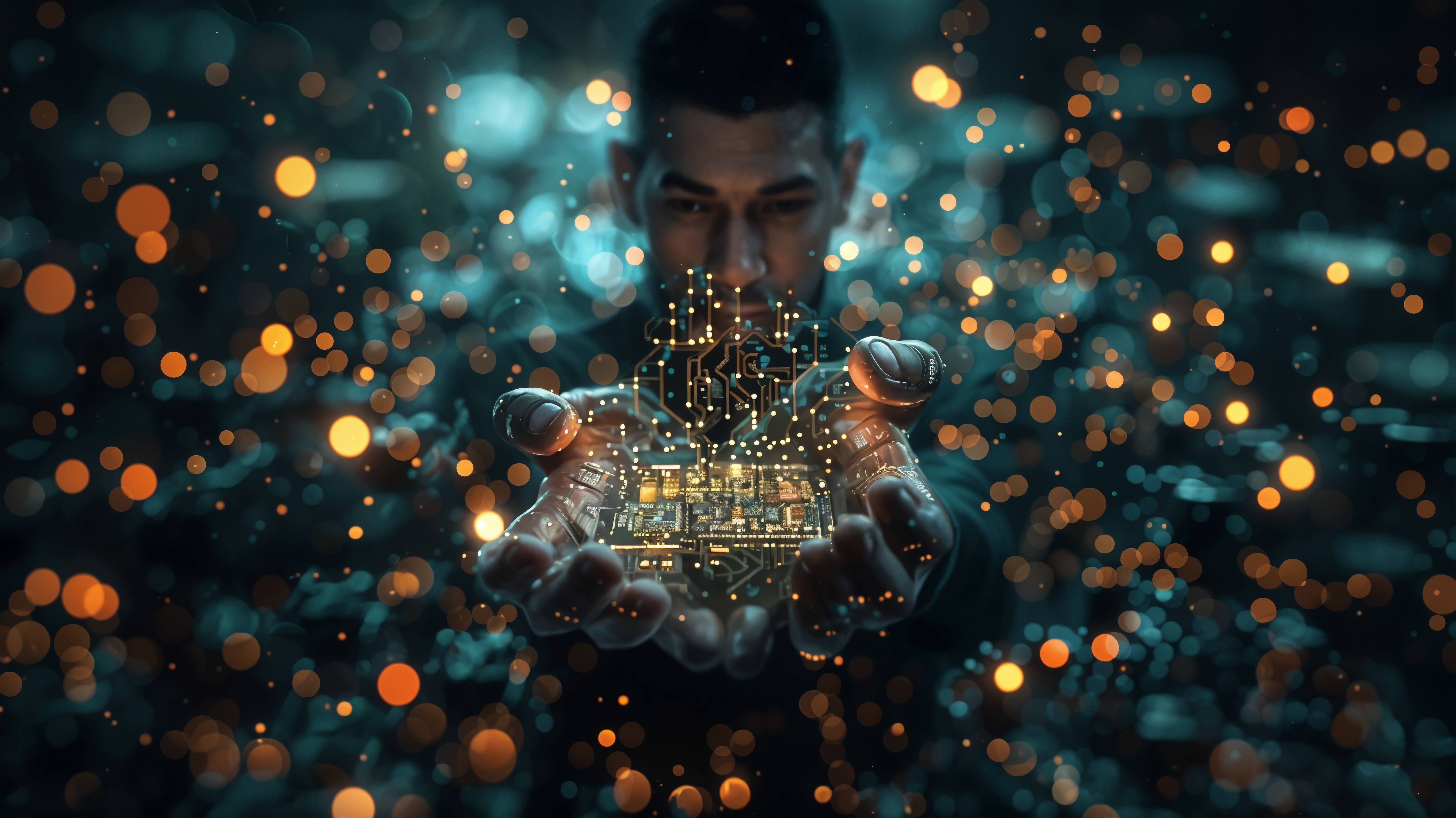 digital art ai technology background