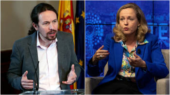 Pablo Iglesias y Nadia Calviño Pablo Iglesias y Nadia Calviño