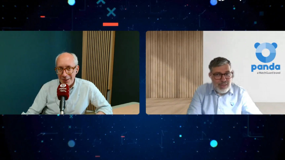 Eduardo Castillo, director de Afterwork y Ciberafterwork en Capital Radio; y Herv&eacute; Lambert, Global Consumer Operations Manager de Panda Security.