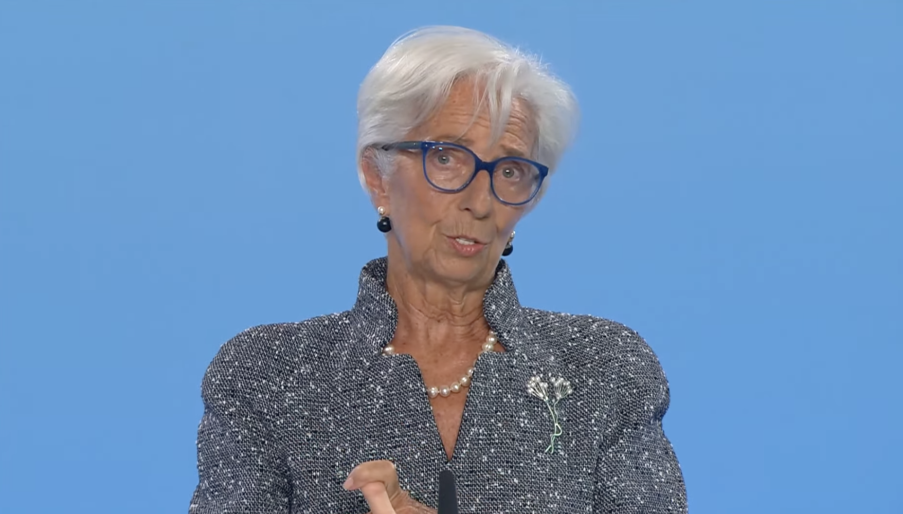 Christine Lagarde, presidenta del BCE, el 12 de septiembre