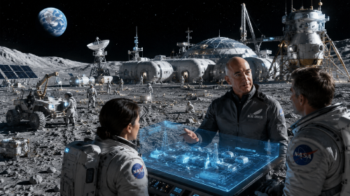 La NASA y Jeff Bezos se lanzan a la Luna. La NASA y Jeff Bezos se lanzan a la Luna.