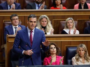 Pedro Sánchez el Congreso de los Diputados el 24 de abril de 2024