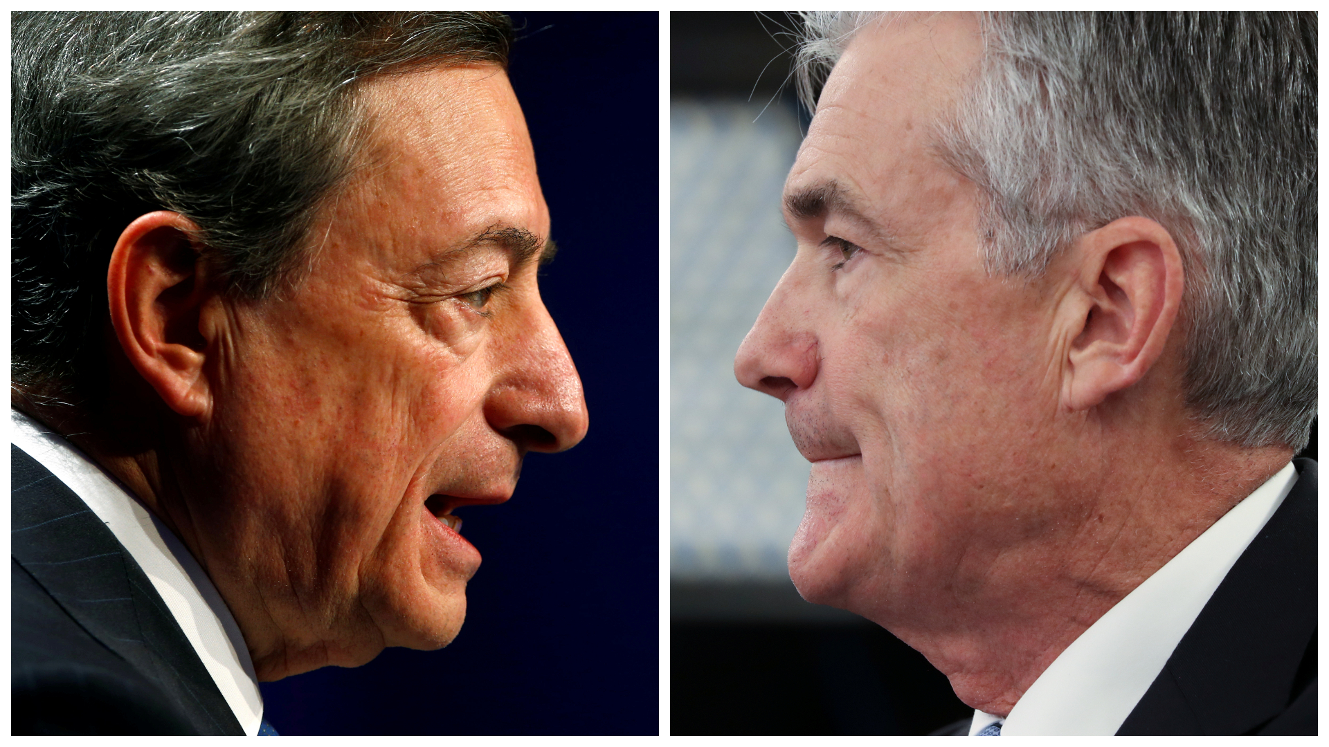 Draghi y Powell Draghi y Powell