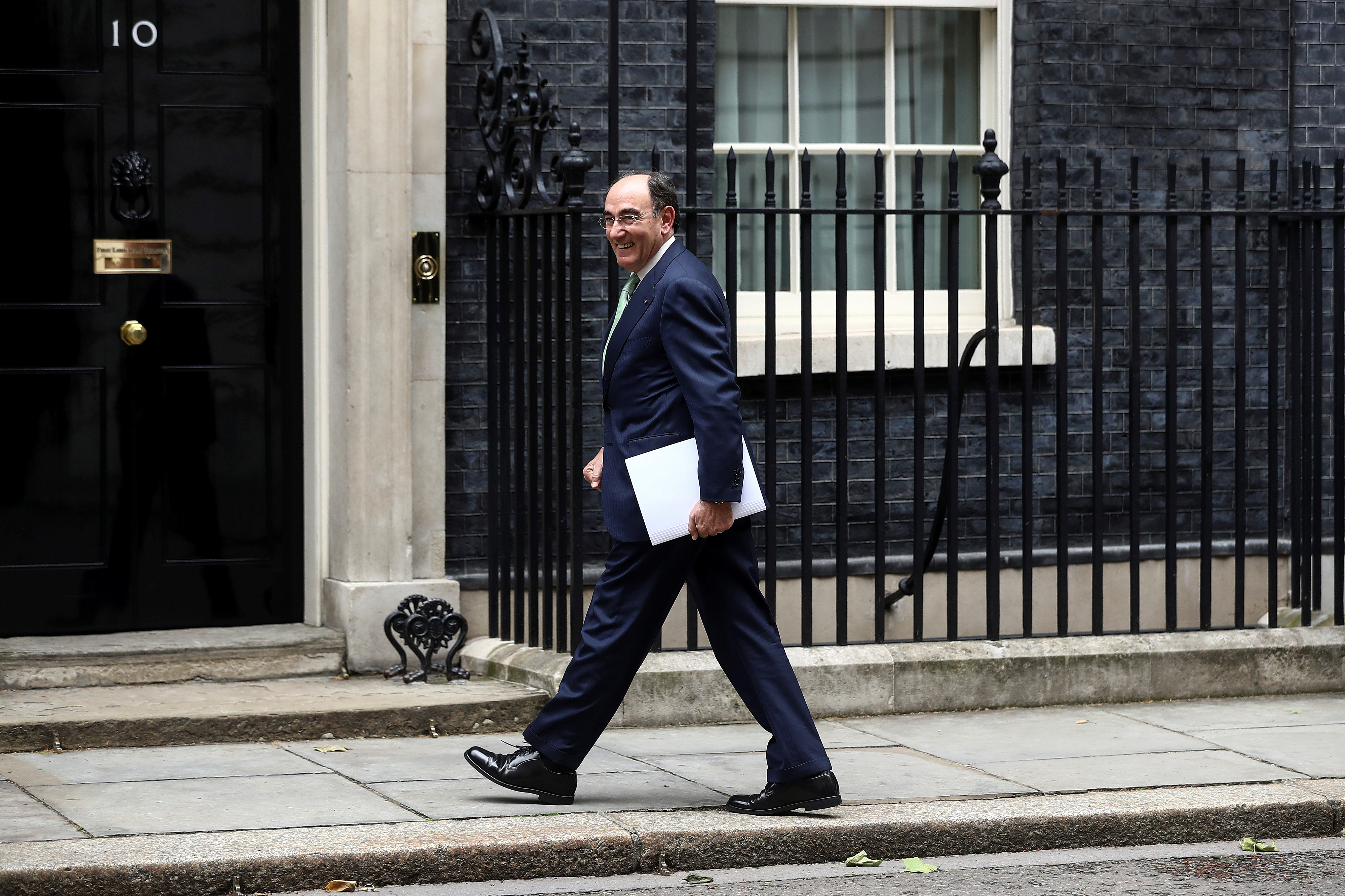 Ignacio Galán en el 10 de Downing Street en 2018