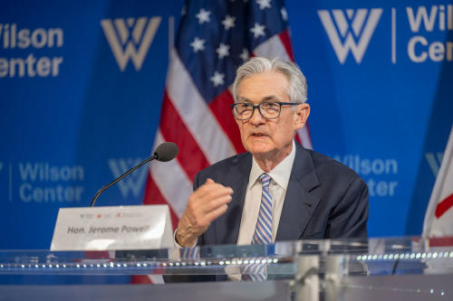 Jerome Powell (presidente de la FED) en el centro Wilson el 16 de abril de 2024 Jerome Powell (presidente de la FED) en el centro Wilson el 16 de abril de 2024