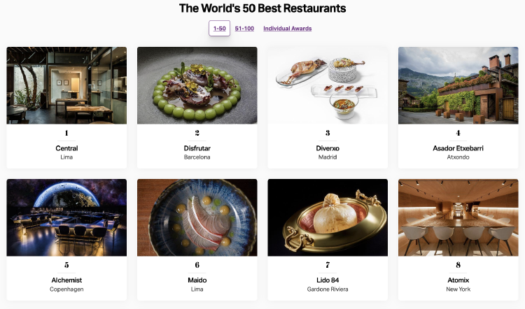 The World\'s 50 Best Restaurants The World\'s 50 Best Restaurants