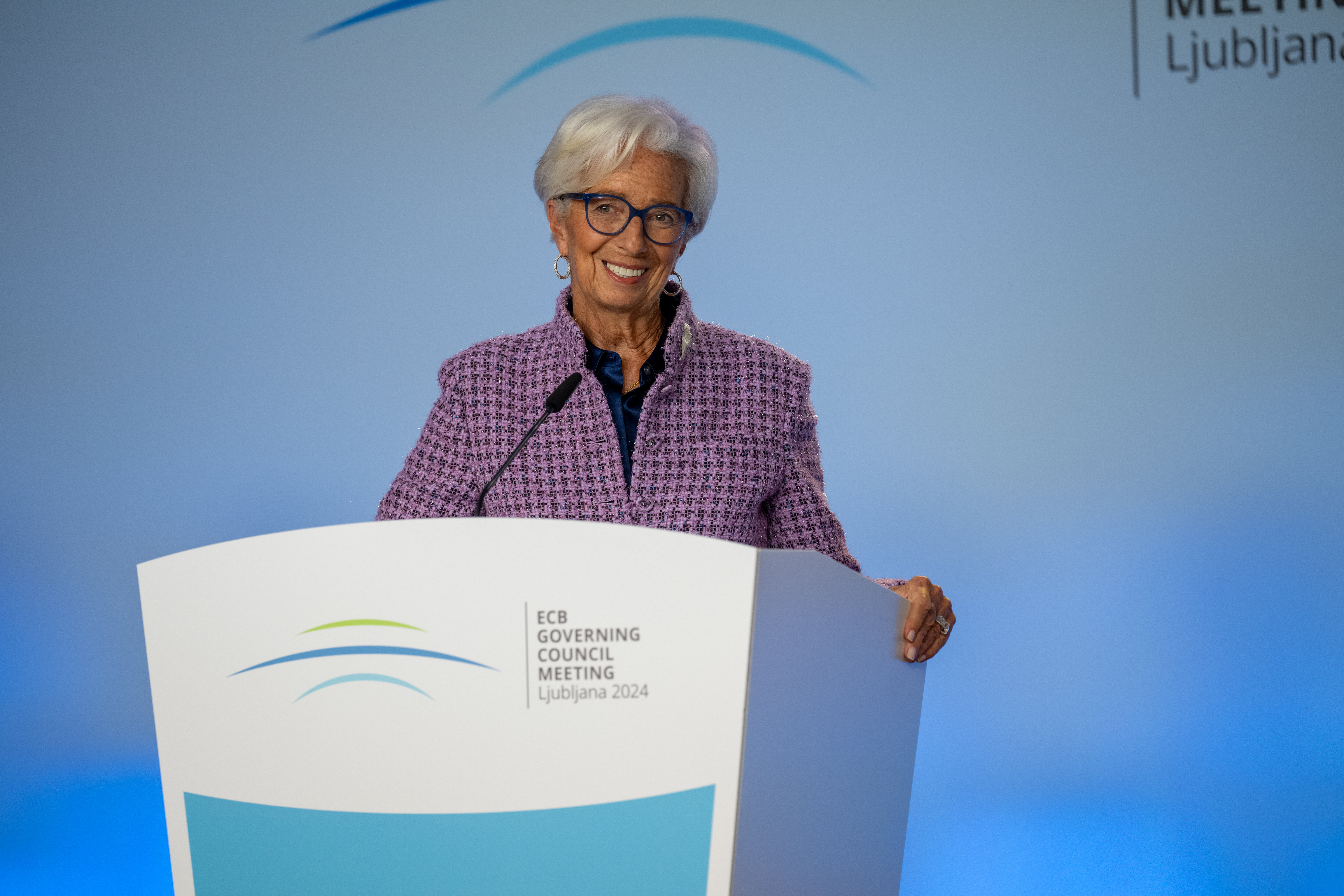 Christine Lagarde, presidenta del BCE (en Eslovenia)