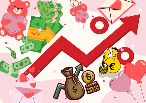 Tarjeta de San Valentín Ilustrativo Rosado Tarjeta de San Valentín Ilustrativo Rosado