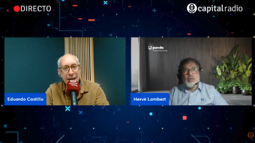 Eduardo Castillo, director de Ciberafterwork en Capital Radio; y Hervé Lambert, Global Consumer Operations Manager de Panda Security. Eduardo Castillo, director de Ciberafterwork en Capital Radio; y Hervé Lambert, Global Consumer Operations Manager de Panda Security.