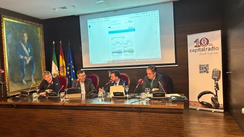 Salvador Mas, fundador y CEO de GPT Advisor; Luis Vicente Muñoz, CEO de Capital Radio; Manuel Alejandro Cardenete, catedrático de Universidad Loyola; y Asier Uribeechebarría. Salvador Mas, fundador y CEO de GPT Advisor; Luis Vicente Muñoz, CEO de Capital Radio; Manuel Alejandro Cardenete, catedrático de Universidad Loyola; y Asier Uribeechebarría.