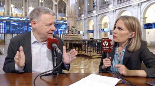 Jordi Sevilla durante la entrevista Jordi Sevilla durante la entrevista