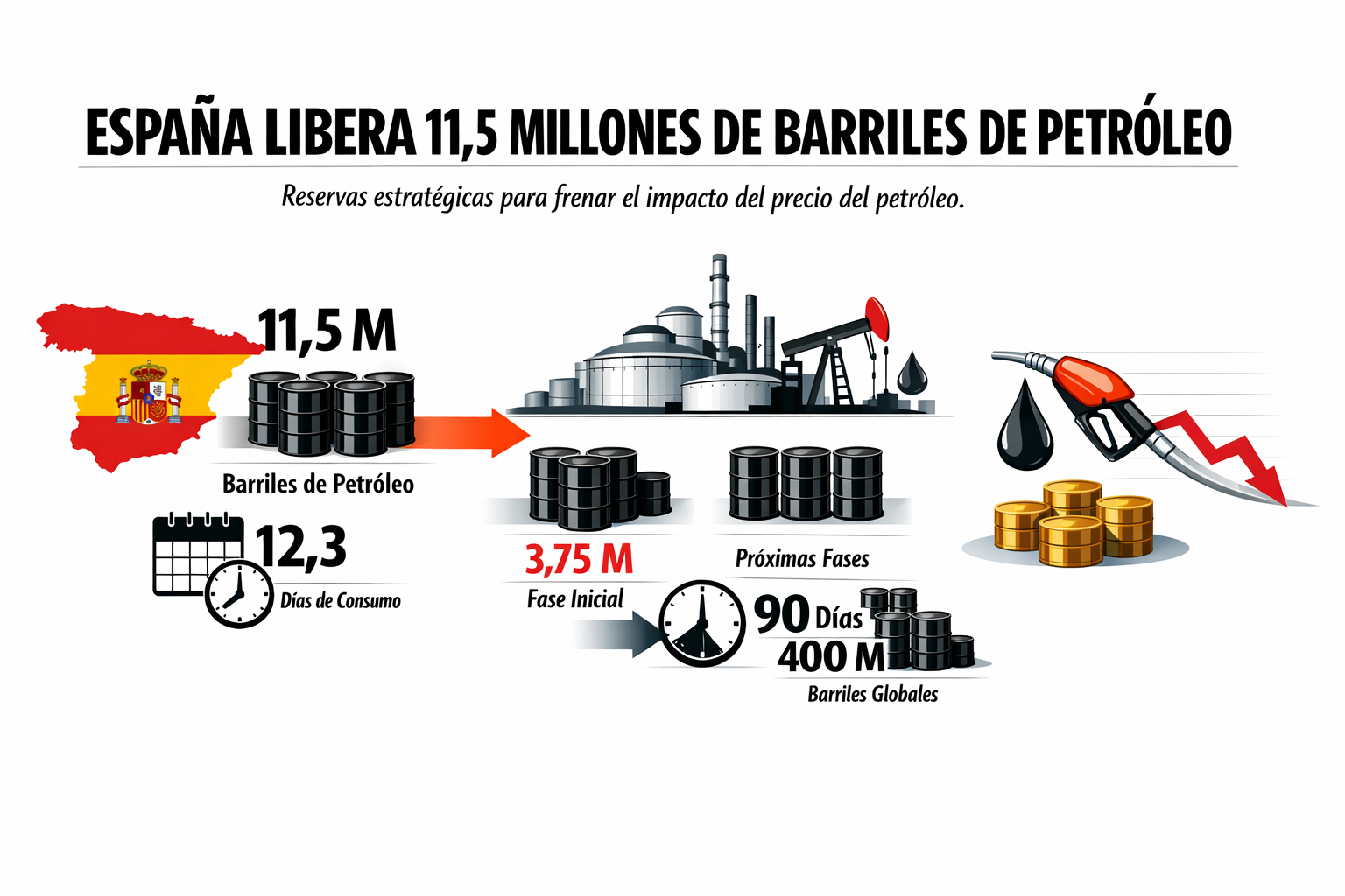 Espa&ntilde;a libera reservas de petr&oacute;leo