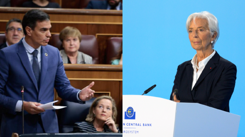 Pedro Sánchez y Lagarde Pedro Sánchez y Lagarde