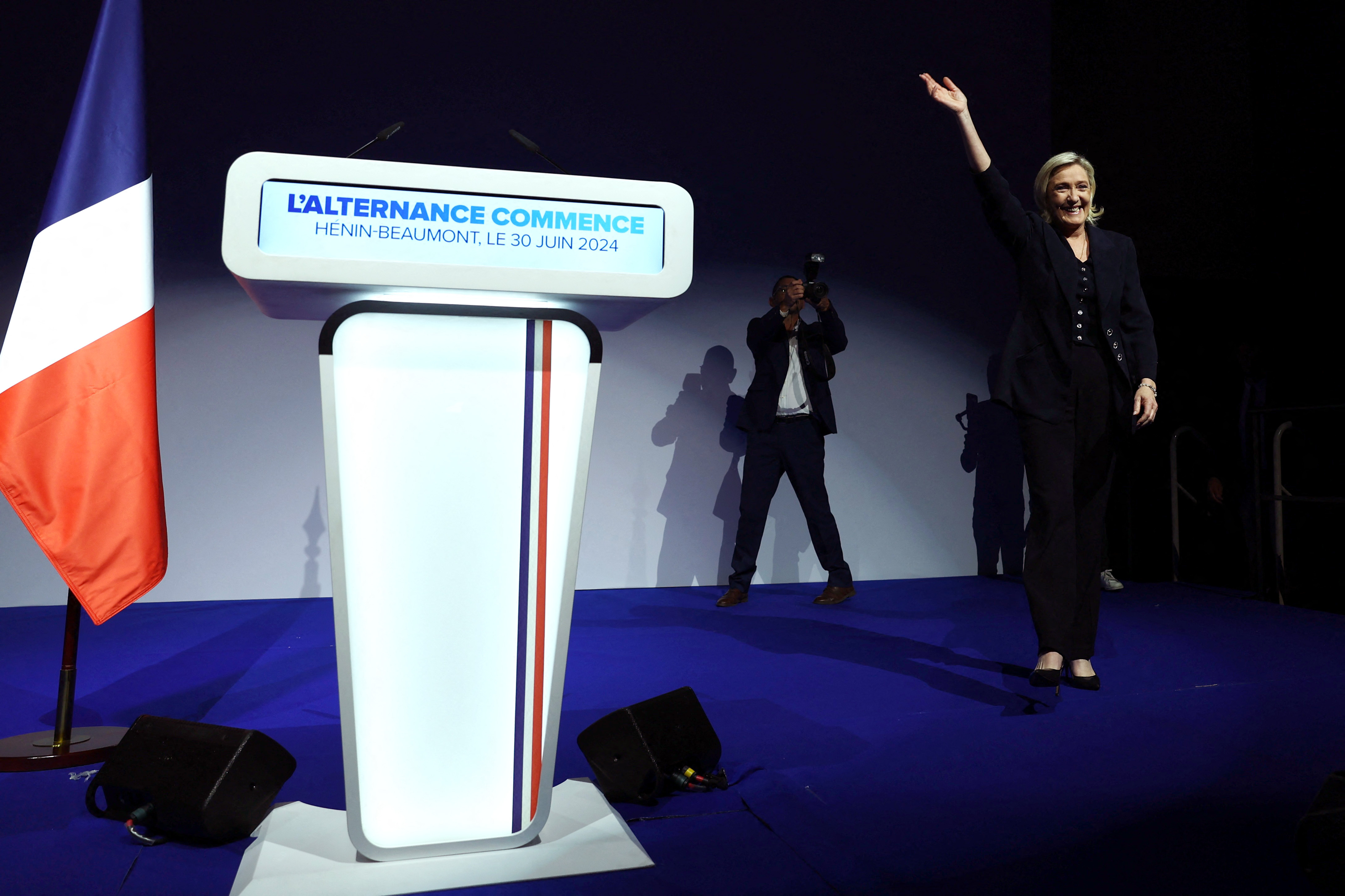 Marine Le Pen (Agrupación Nacional, RN) tras primera vuelta de las elecciones legislativas en Francia