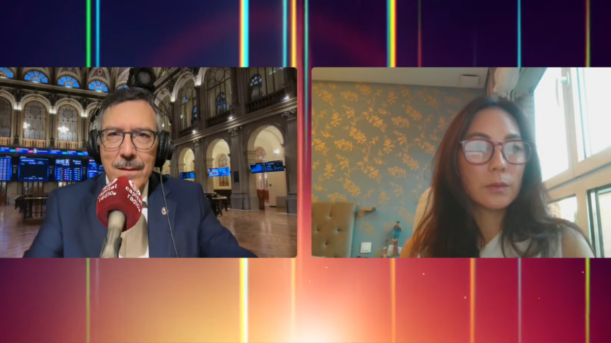 Luis Vicente Muñoz, CEO de Capital Radio; y Nannette Wong, líder de Aviación, Transporte y Logística de Aon.