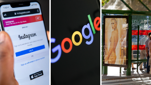 Instagram, Google y marquesina Instagram, Google y marquesina