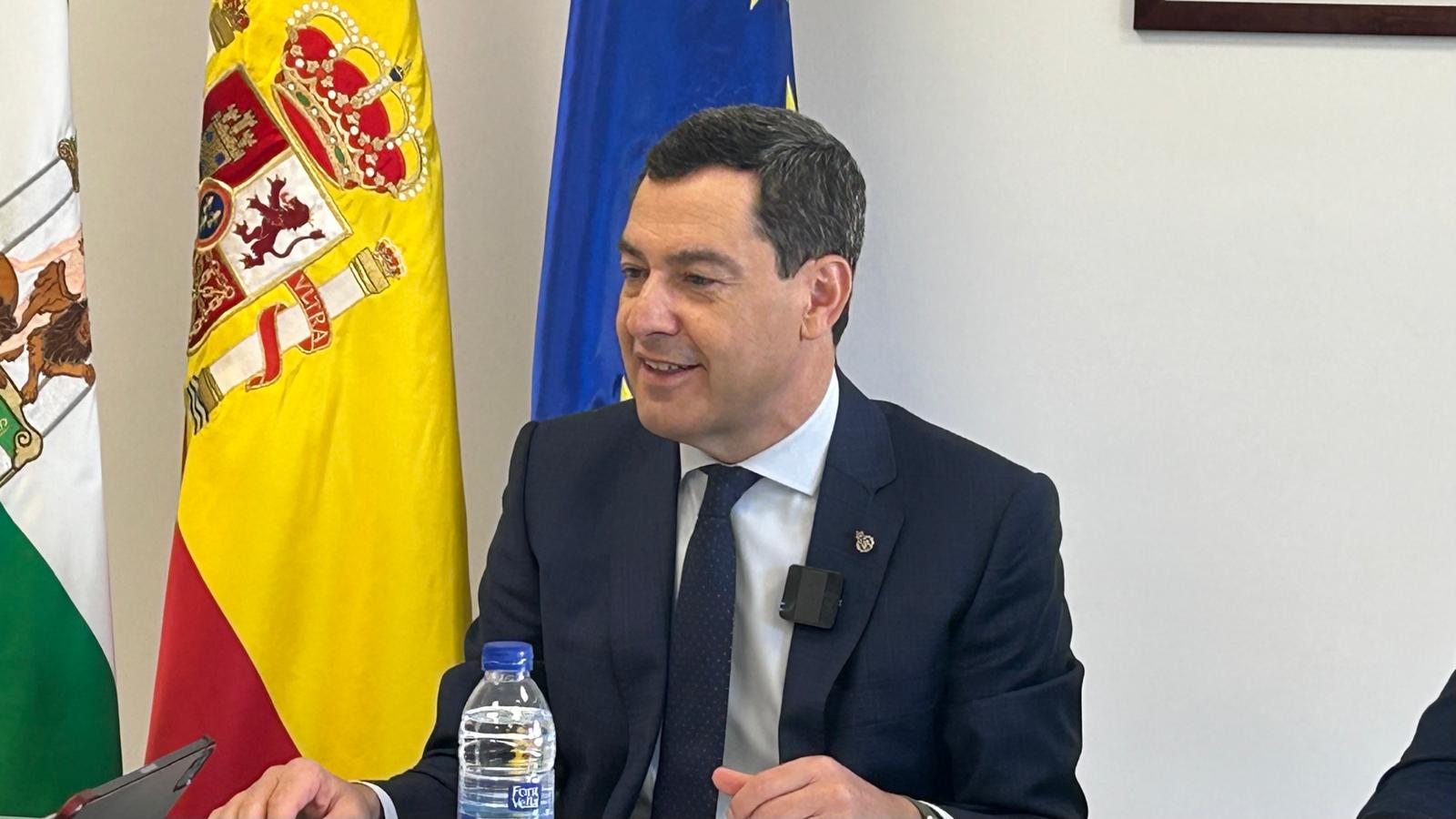 Juan Manuel Moreno Bonilla, presidente de la Junta de Andalucía.
