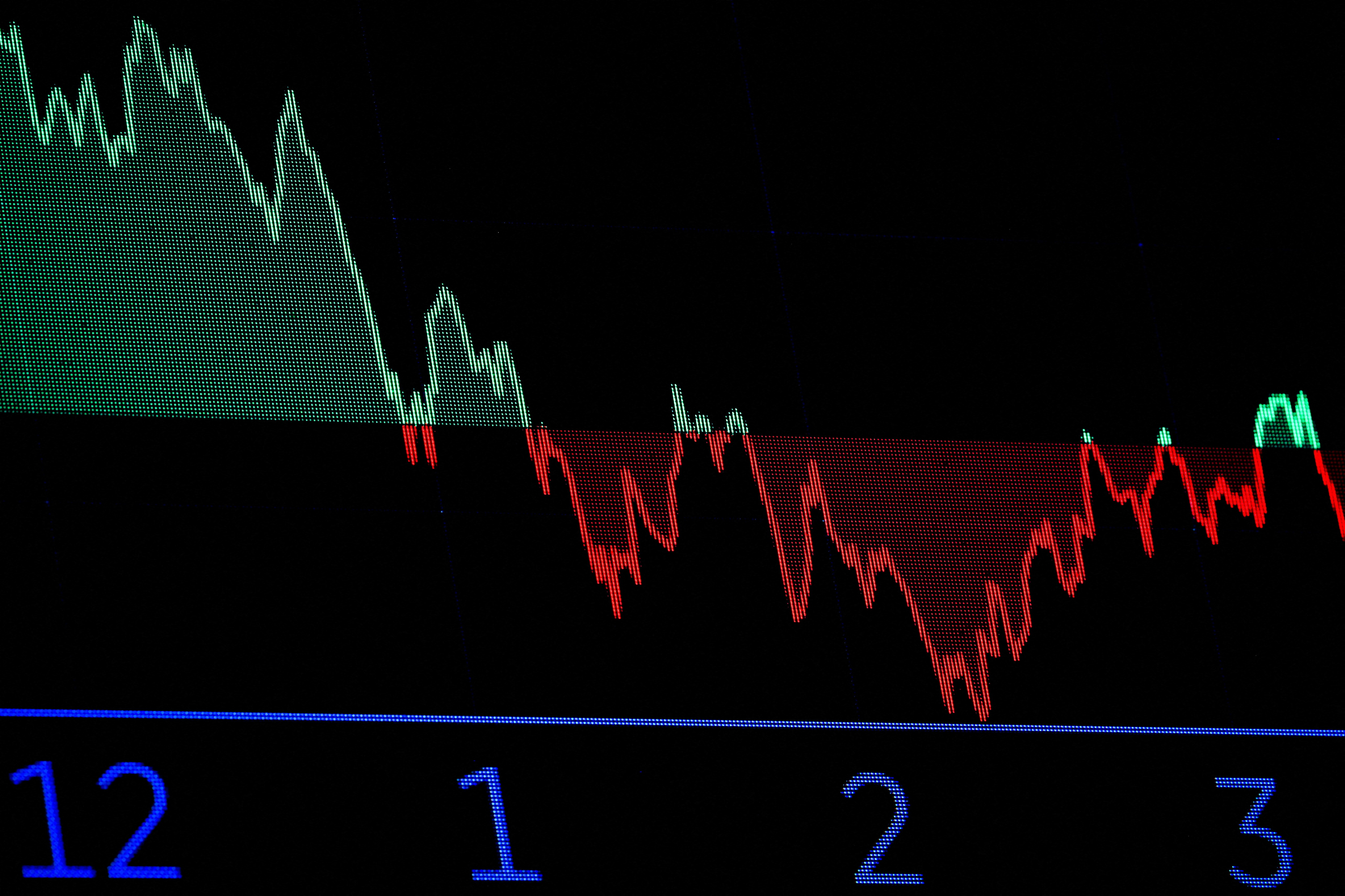 Pantalla de Bolsa en la NYSE de Wall Street