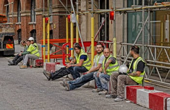 Obreros de la construcción en España