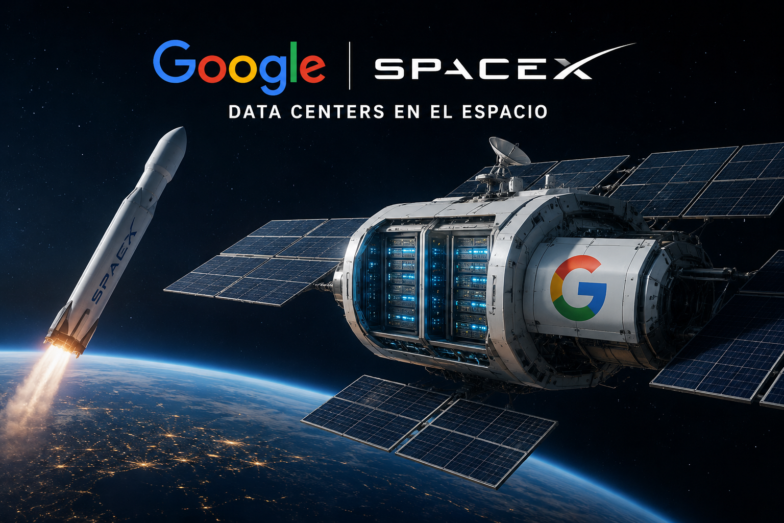 Google y SpaceX planean data centers en el espacio