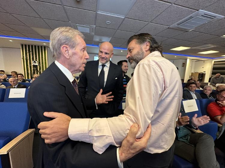 Miguel Méndez y Gerardo Ortega, momentos previos a la gala.