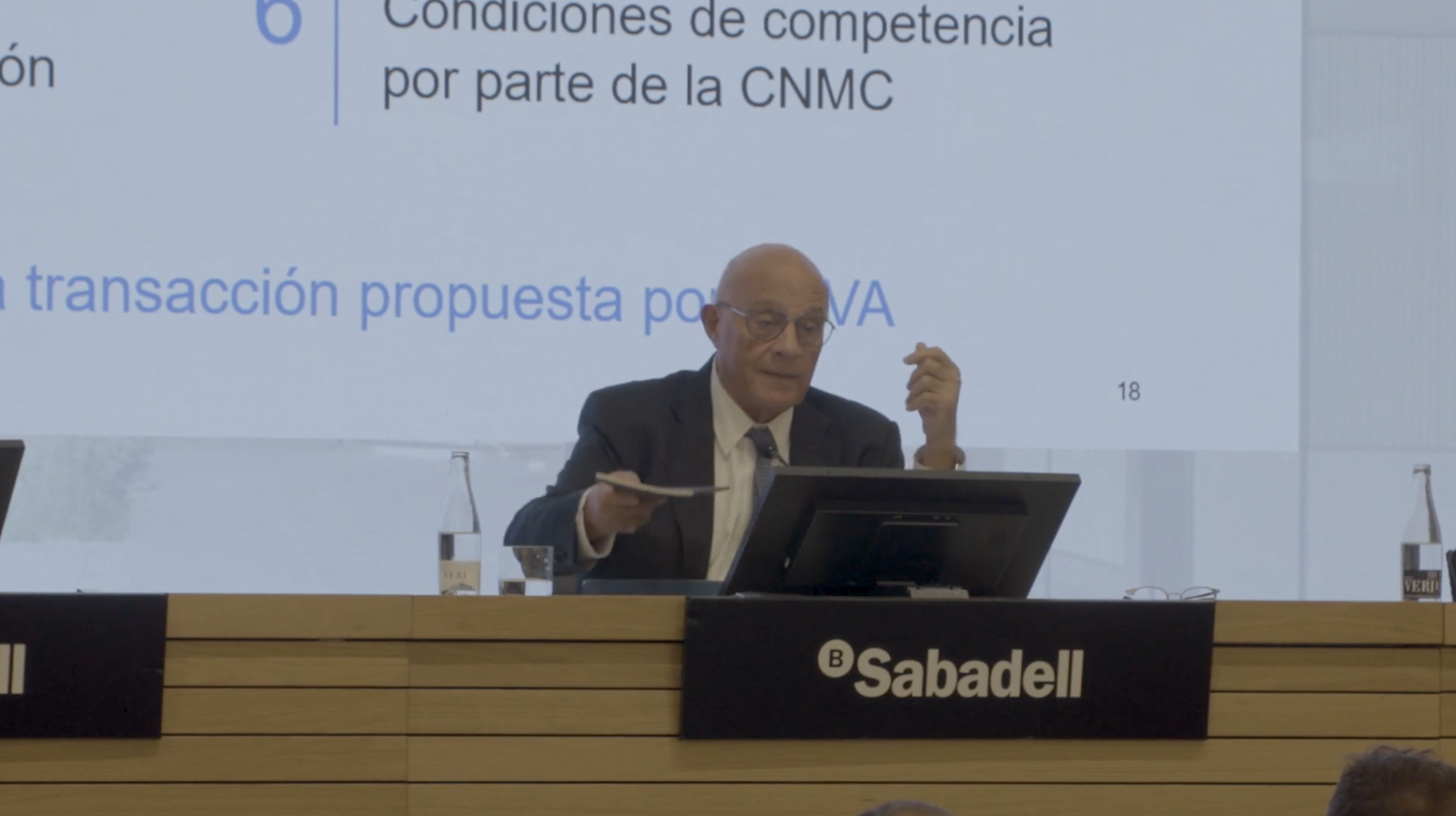 Josep Oliu, presidente de Banco Sabadell, en encuentro con accionistas (3 de octubre de 2024)