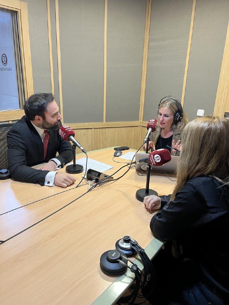 Ángel Niño durante la entrevista