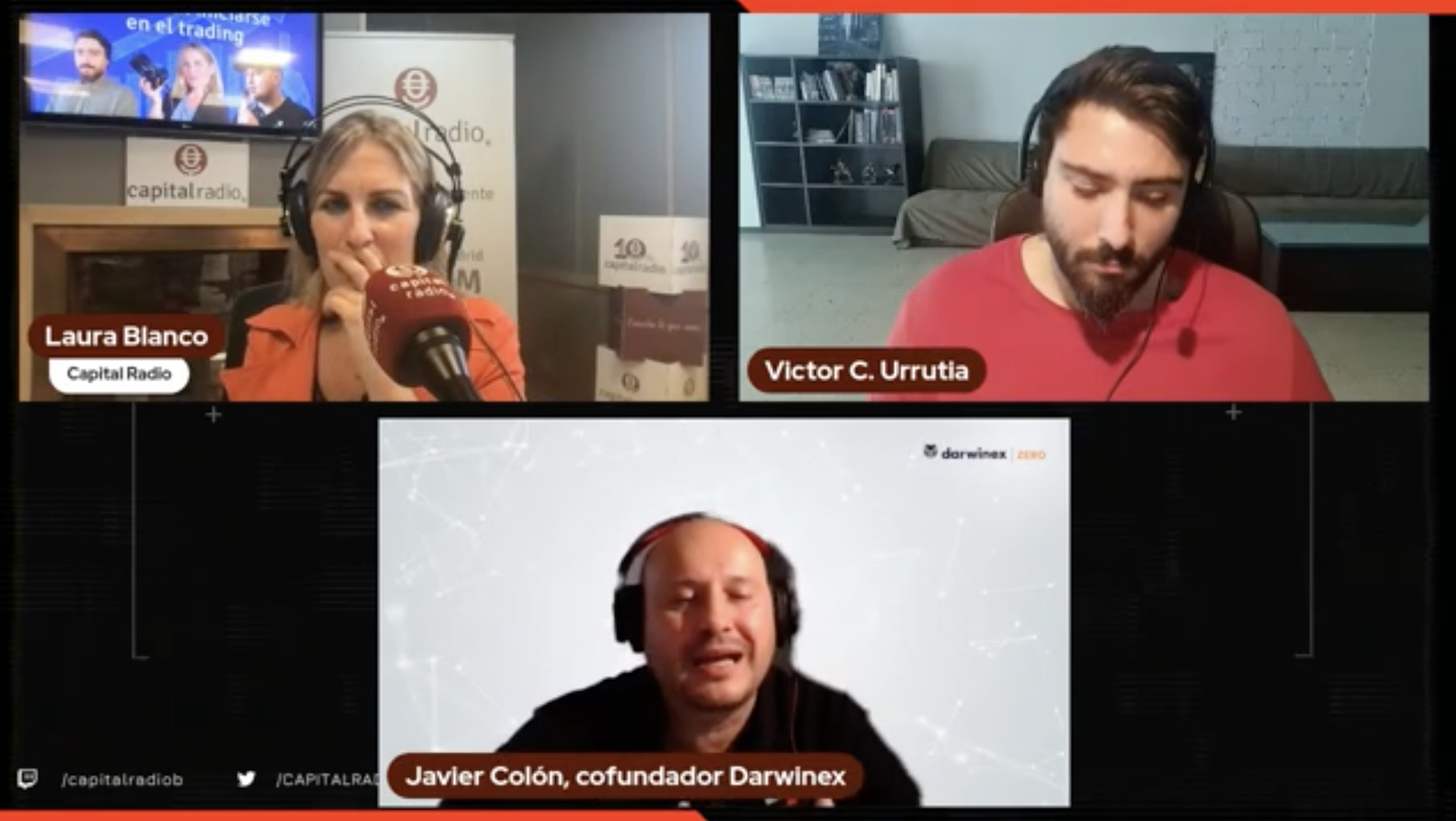 Víctor Urrutia, el Psicólogo del Trading, y Javier Colón, cofundador de Darwinex, durante Hora Trading Víctor Urrutia, el Psicólogo del Trading, y Javier Colón, cofundador de Darwinex, durante Hora Trading