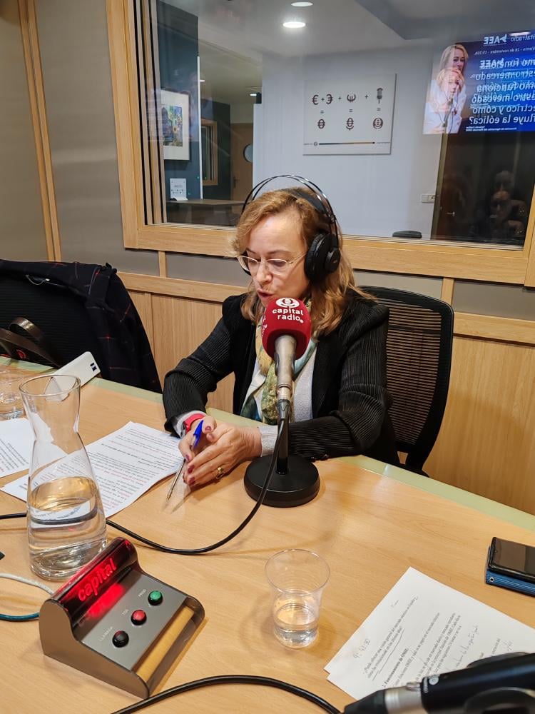 Yolanda Cuéllar, directora de Operación del mercado de OMIE ondas del viento