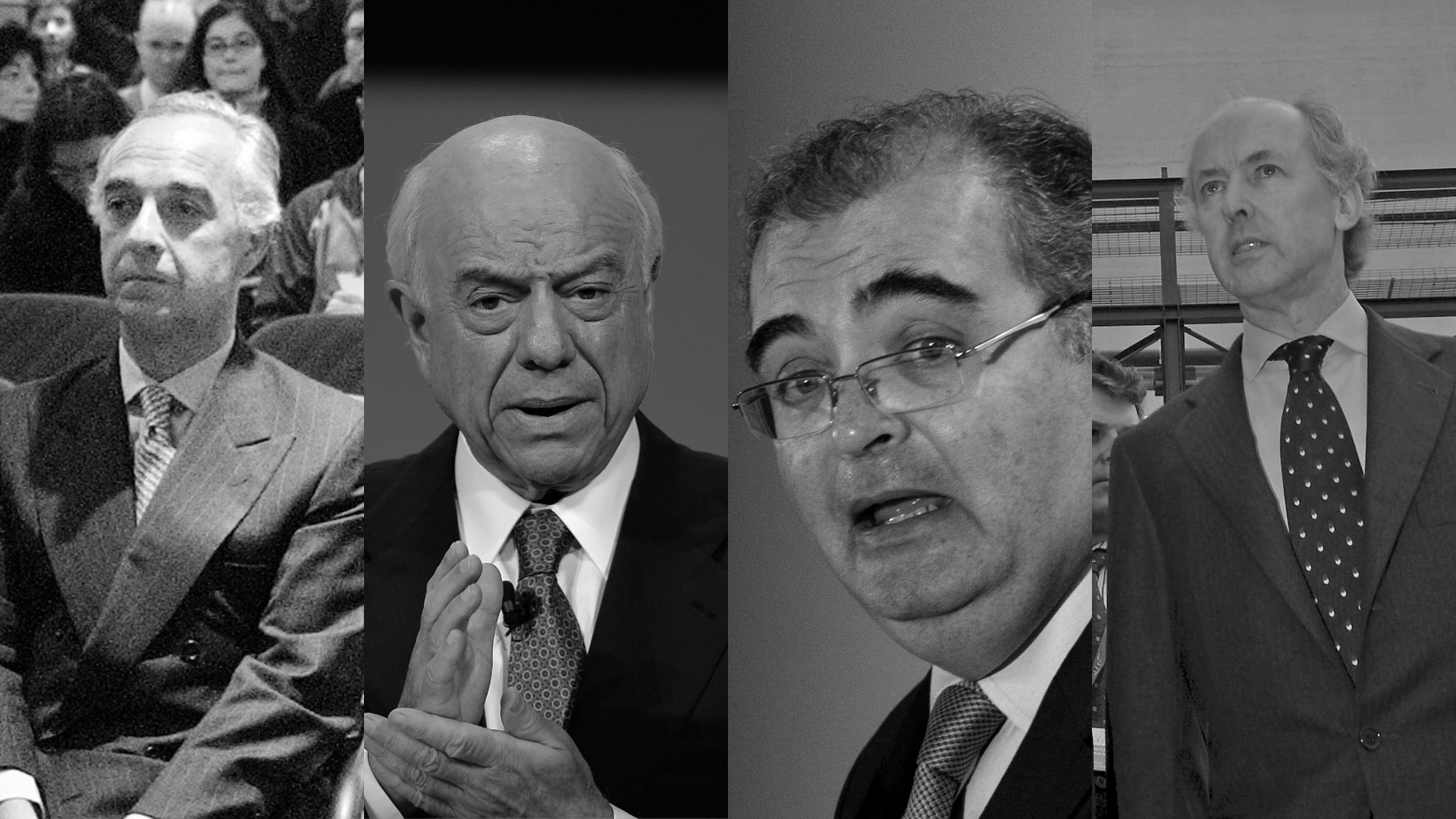 Angel Corcóstegui, Francisco González, Ángel Ron y Felipe Benjumea Angel Corcóstegui, Francisco González, Ángel Ron y Felipe Benjumea