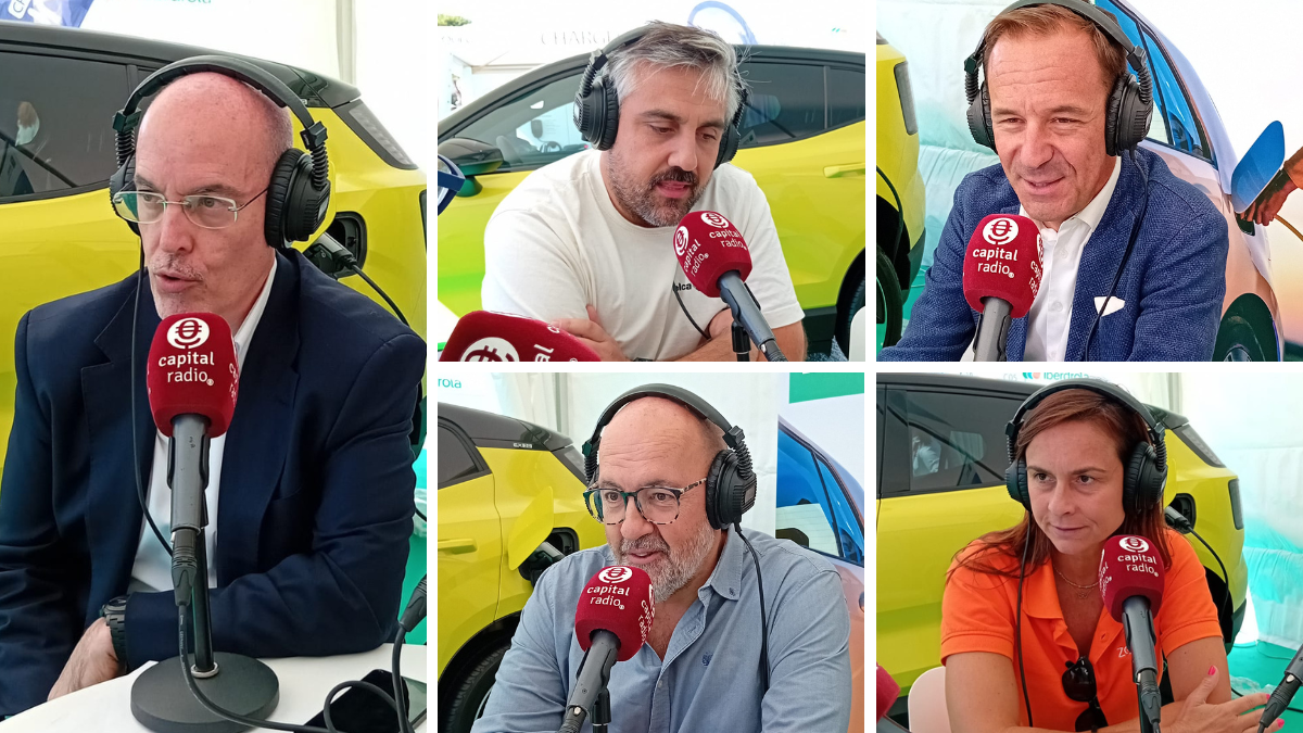 Arturo Pérez de Lucia, director general de AEDIVE; Jorge Bialade, director de Marketing de Velca; Sébastien Guigues, director general de Renault en España; César Sanz, secretario general de Fagenauto; y Cristina García de Lago, directora de Desarrollo de Negocio de ZEWAY España.