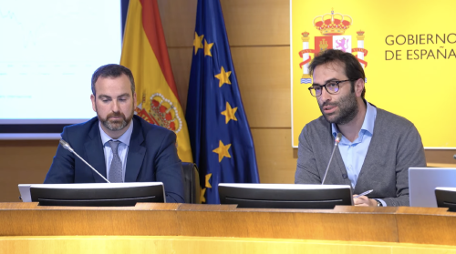 Carlos Cuerpo, Secretario General del Tesoro acompañado de Álvaro López, Director General del Tesoro y Política Financiera Carlos Cuerpo, Secretario General del Tesoro acompañado de Álvaro López, Director General del Tesoro y Política Financiera