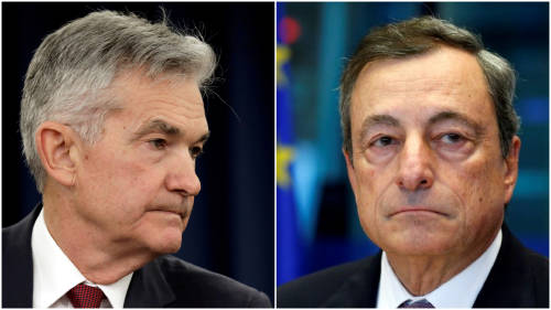 Jerome Powell y Mario Draghi