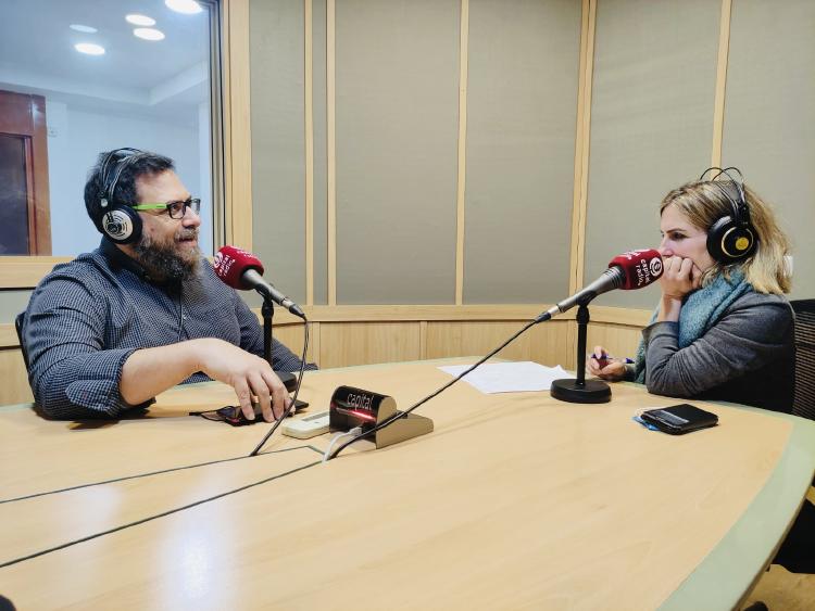 Ángel Barbero, Nateevo, durante la entrevista