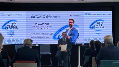 La inauguración de la jornada corrió a cargo de Álvaro Fernández Heredia, secretario general de Movilidad Sostenible del Gobierno de España. La inauguración de la jornada corrió a cargo de Álvaro Fernández Heredia, secretario general de Movilidad Sostenible del Gobierno de España.