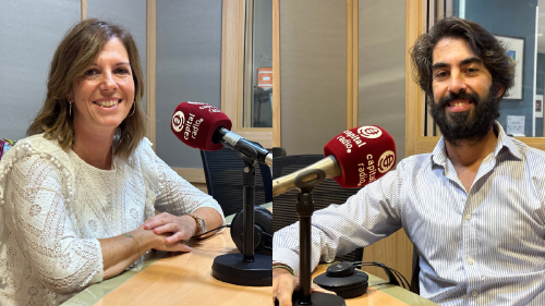 Sandra Blázquez, gerente de Open Innovation de Repsol y Nacho Tovar, director de Innovación y Transformación de Iberia