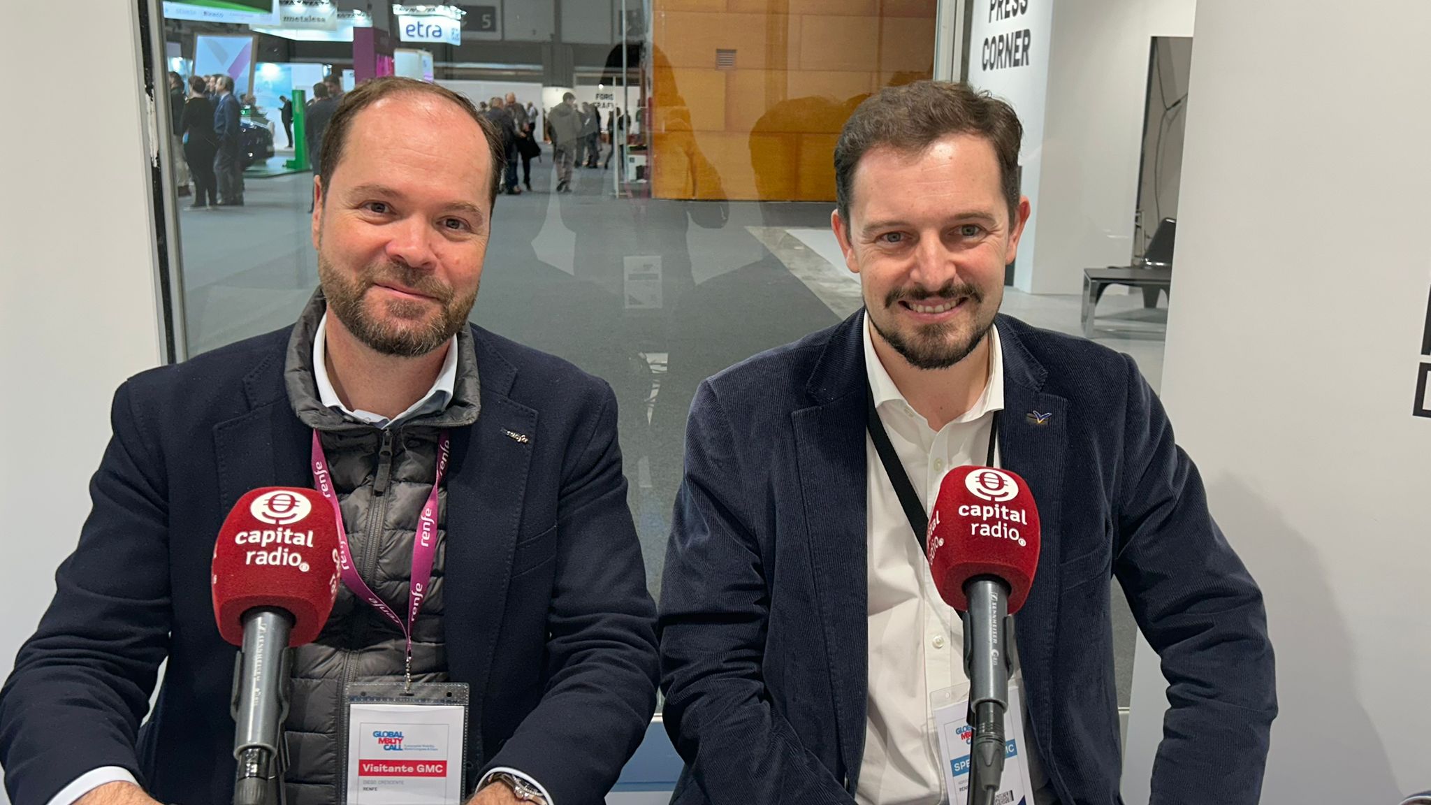 Adrián Fernández, director de Sostenibilidad de Renfe; y Diego Crescente, director de Comunicación de Renfe.