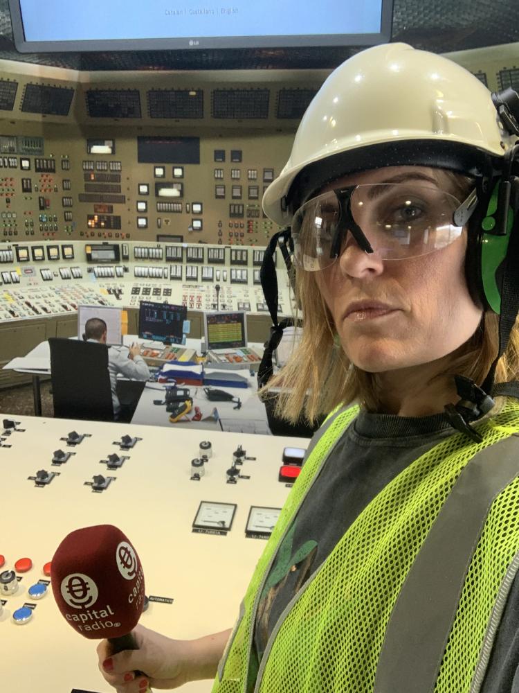 Laura Blanco en la Central Nuclear de Ascó
