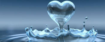 corazón de agua