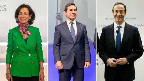 Ana Botín (Banco Santander), Carlos Torres Vila (BBVA) y Gonzalo Gortázar (Caixabank) Ana Botín (Banco Santander), Carlos Torres Vila (BBVA) y Gonzalo Gortázar (Caixabank)