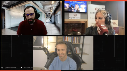 Joan Porcar (Darwinex) y Rubén Martínez (La City) durante Hora Trading Joan Porcar (Darwinex) y Rubén Martínez (La City) durante Hora Trading