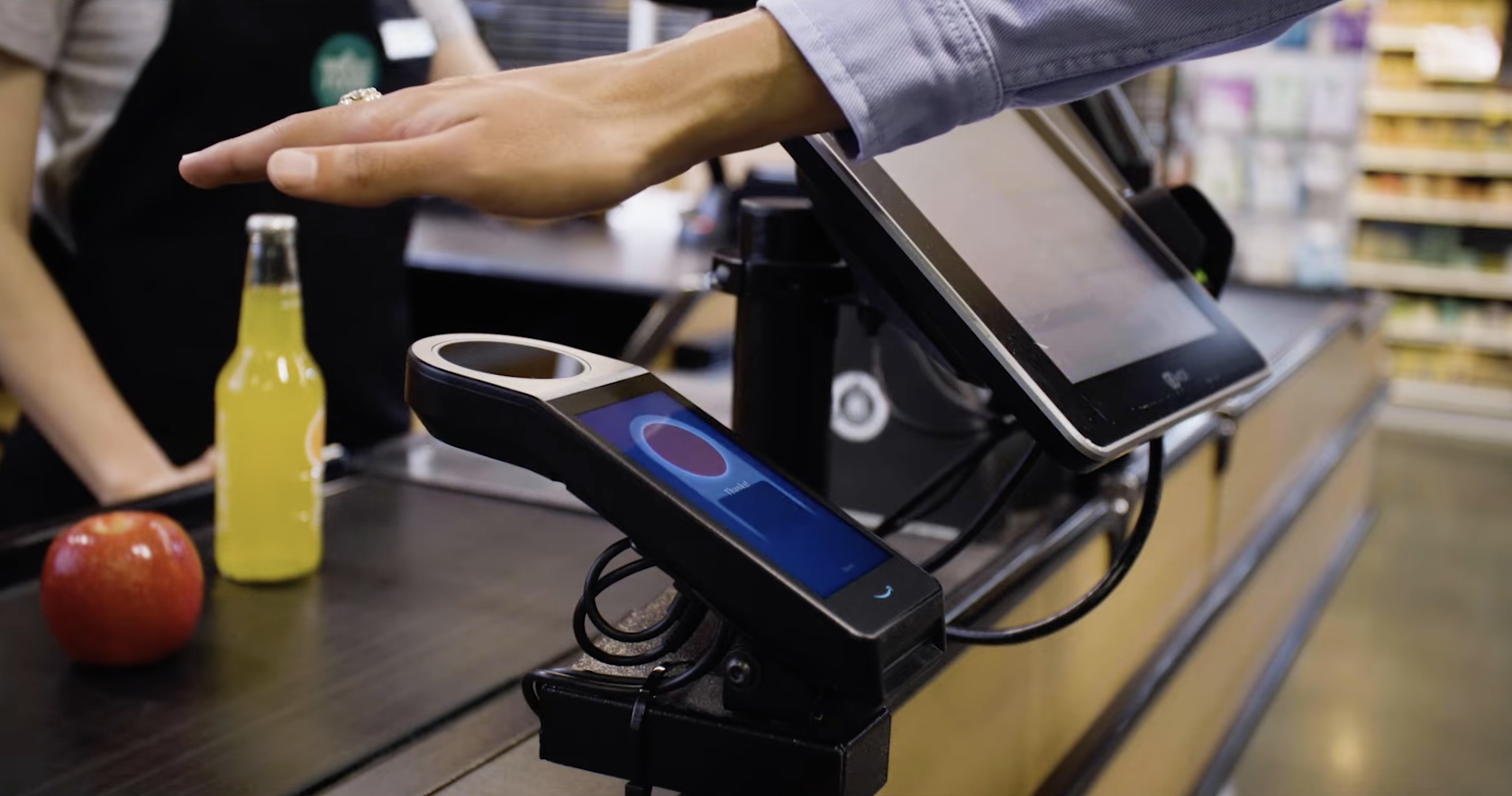 Pago en tienda con la palma de la mano Pago en tienda con la palma de la mano