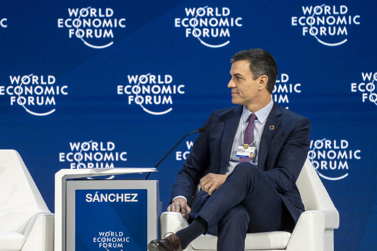 Pedro Sánchez en Davos