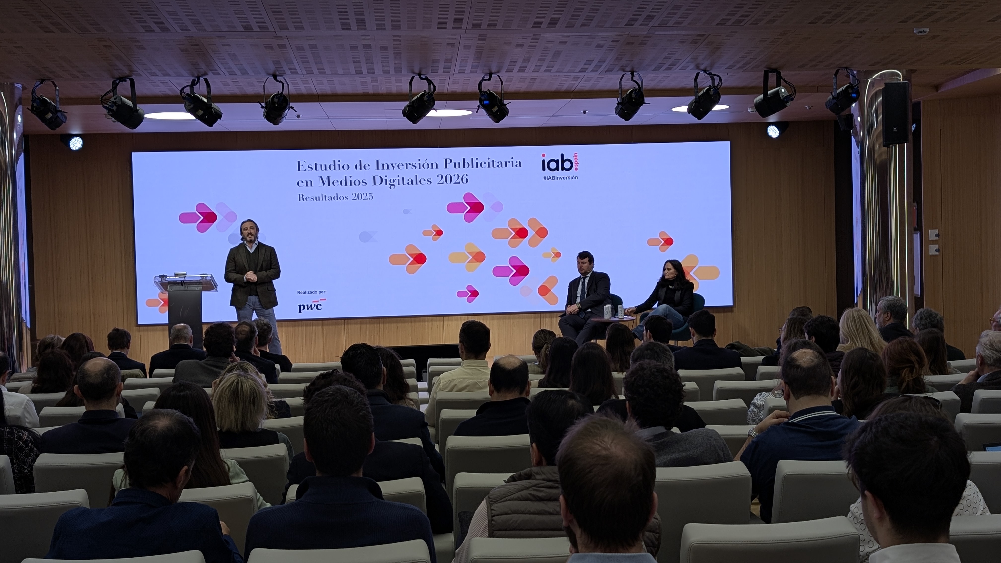 Carlos S&aacute;nchez, presidente de IAB Spain, durante la presentaci&oacute;n del Estudio de Inversi&oacute;n Publicitaria en Medios Digitales